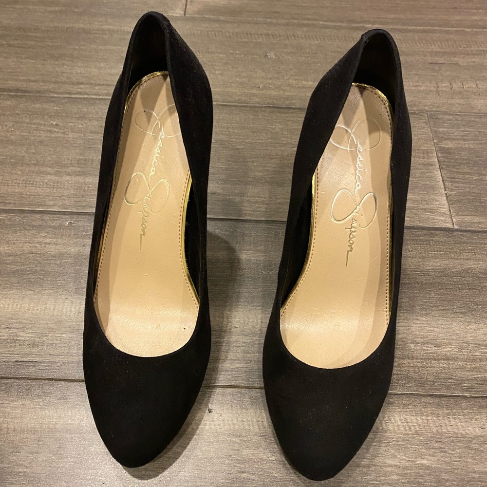 Womens 6.5 Black Suede Jessica Simpson Pumps